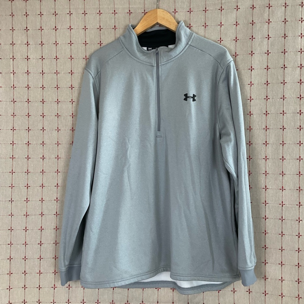 Under Armour coldgear loose 1/4 zip fleece pullover mock neck sweater Men’s XXL
